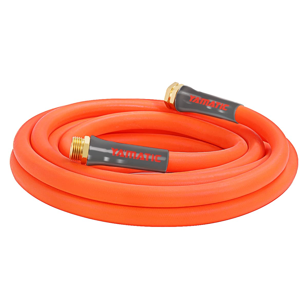 YAMATIC Heavy Duty Short Garden Hose 5/8 in x 10 ft, Super Flexible Le