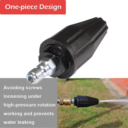 Pressure Washer Turbo Nozzle with 5 Spray Nozzles 1/4" Quick Connector 3000 PSI 4.0 GPM