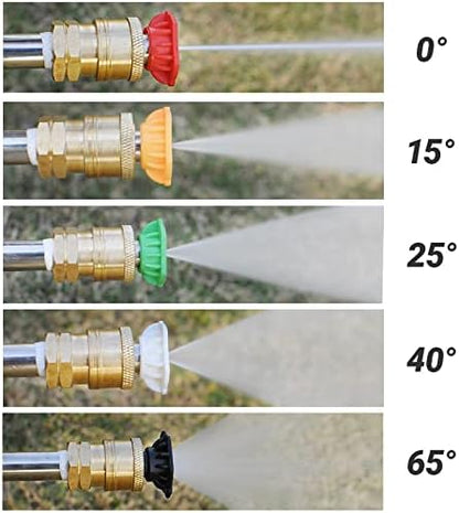 Pressure Washer Turbo Nozzle with 5 Spray Nozzles 1/4" Quick Connector 3000 PSI 4.0 GPM