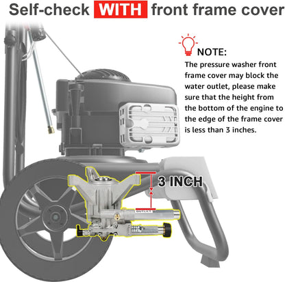 Front Side 7/8" Shaft Vertical Pressure Washer Pump 2500-3000 PSI @2.5 GPM