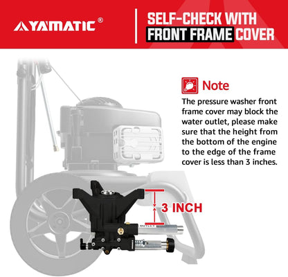 Anodic Oxidation Front Side 7/8" Shaft Vertical Pressure Washer Pump 2600-3100 PSI @2.5 GPM