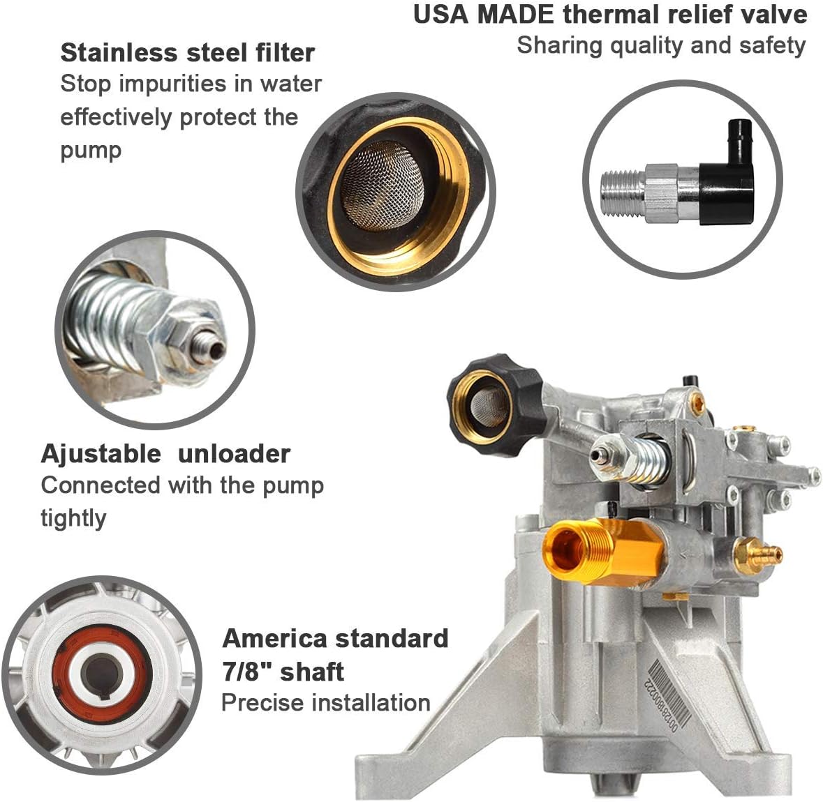 (WS) 7/8" Shaft Vertical Pump 3000 PSI 2.5 GPM