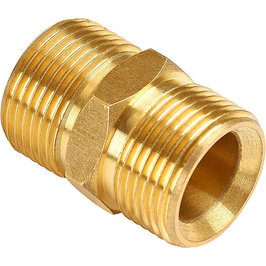 M22-14mm Male to M22-14mm Male Brass Extension Adapter 5000 PSI