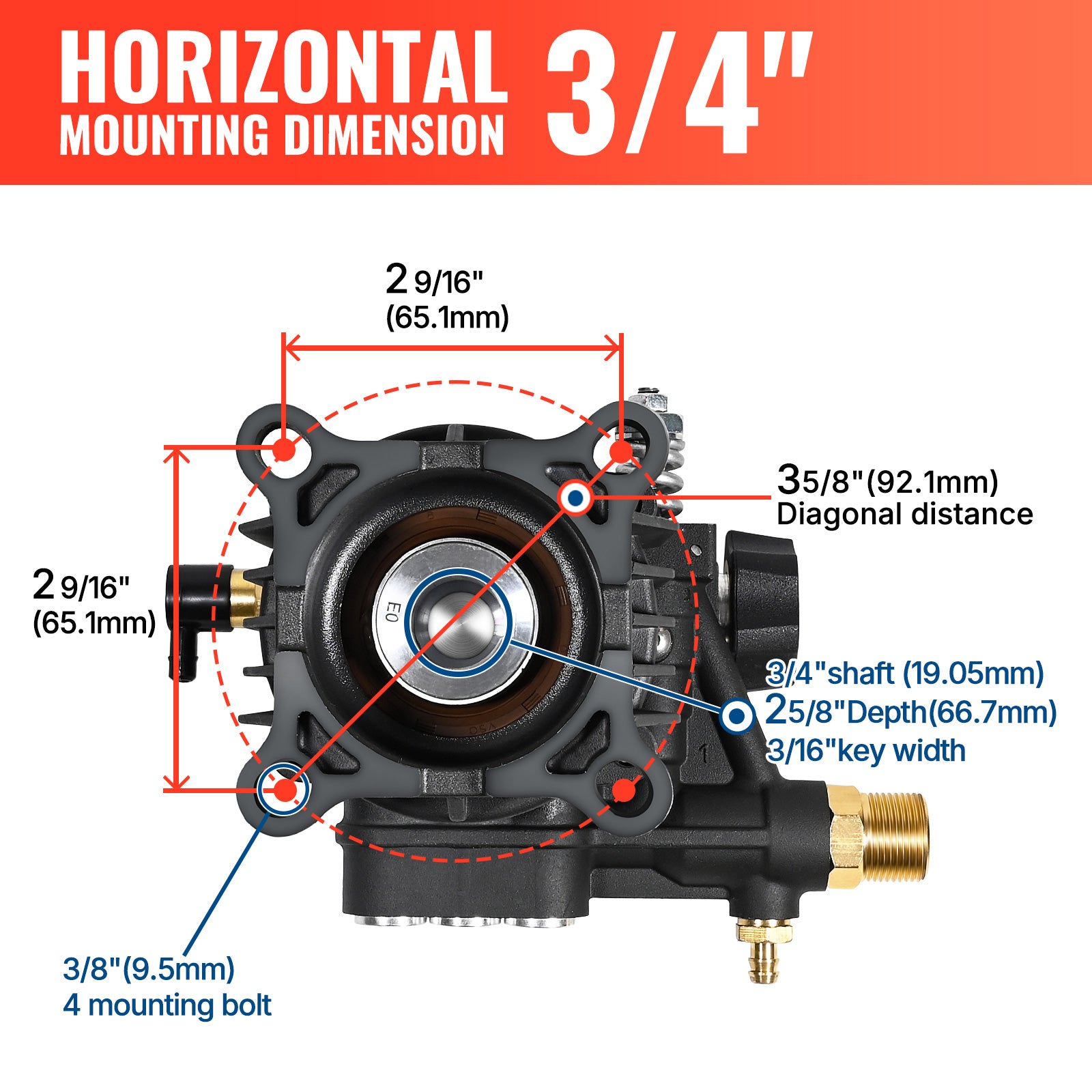 Anodic Oxidation 3/4" Shaft Pump 3400 PSI @ 2.5/2.6 GPM