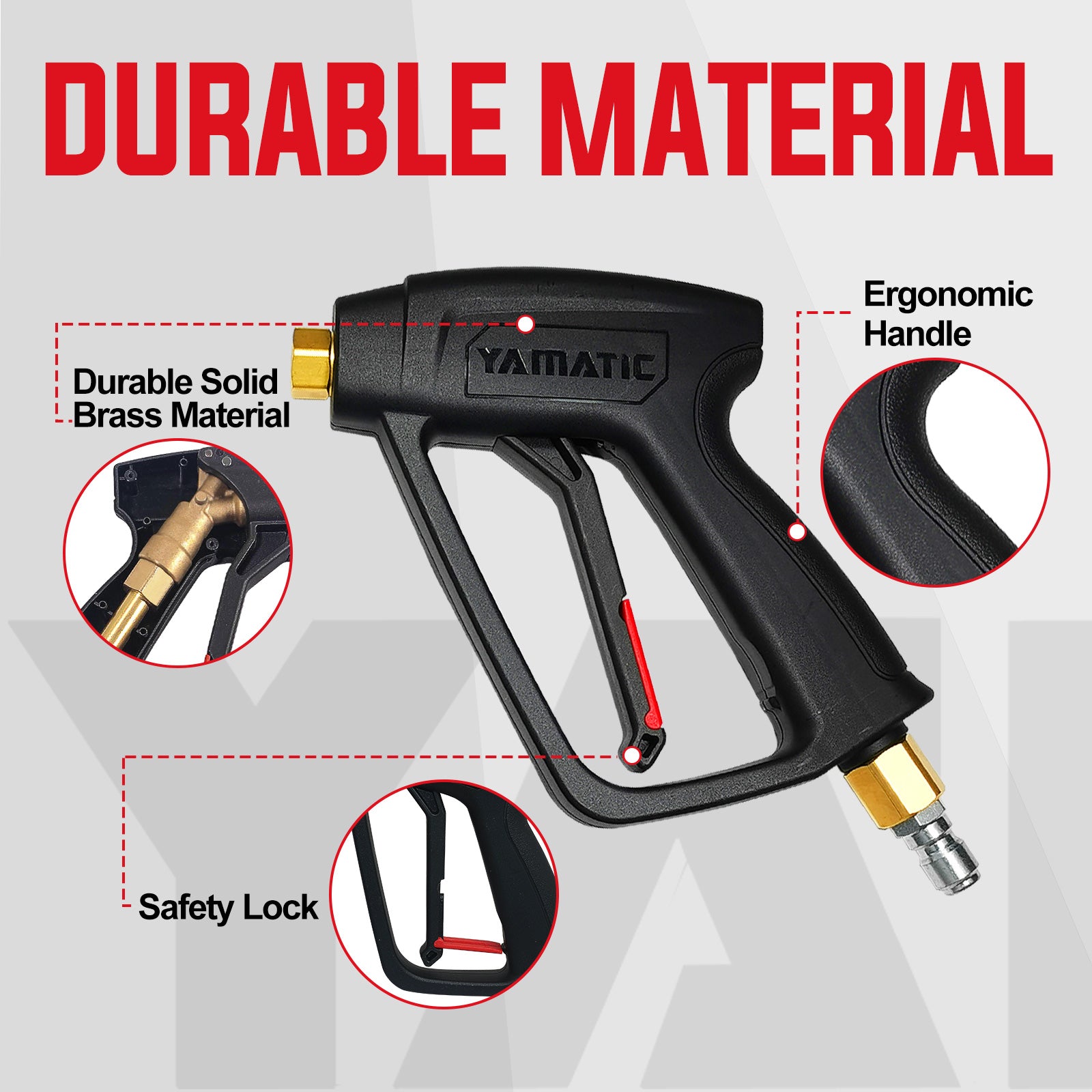 Short Pressure Washer Gun with Foam Cannon 4000 PSI