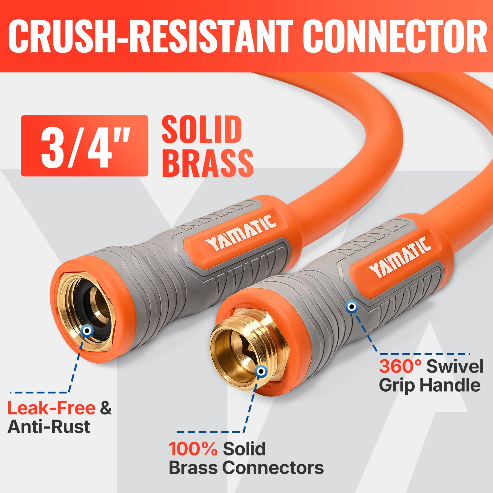 Easy-grip 5/8'' Garden Hose with Quick Connect