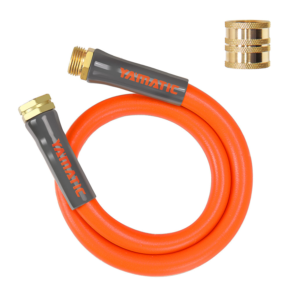 Super Flexible Leader Garden Hose 5/8 in x 3 ft with Female to Female Connector 200 PSI