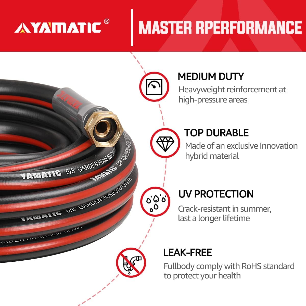 Durable 5/8'' Garden Hose