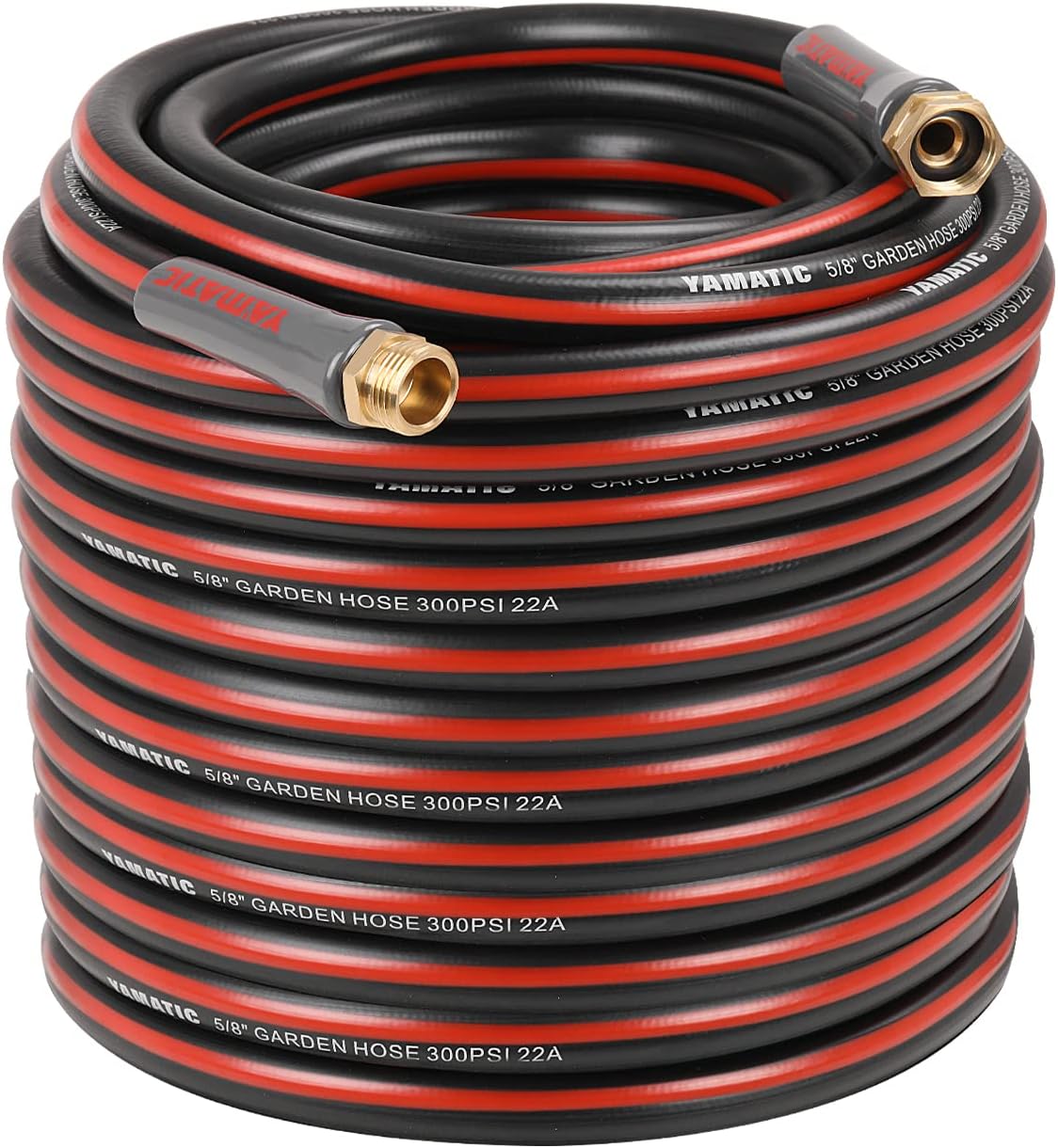 Ultra Durable Garden Hose 5/8 in Outdoor Hose with Solid Brass Connector 300 PSI