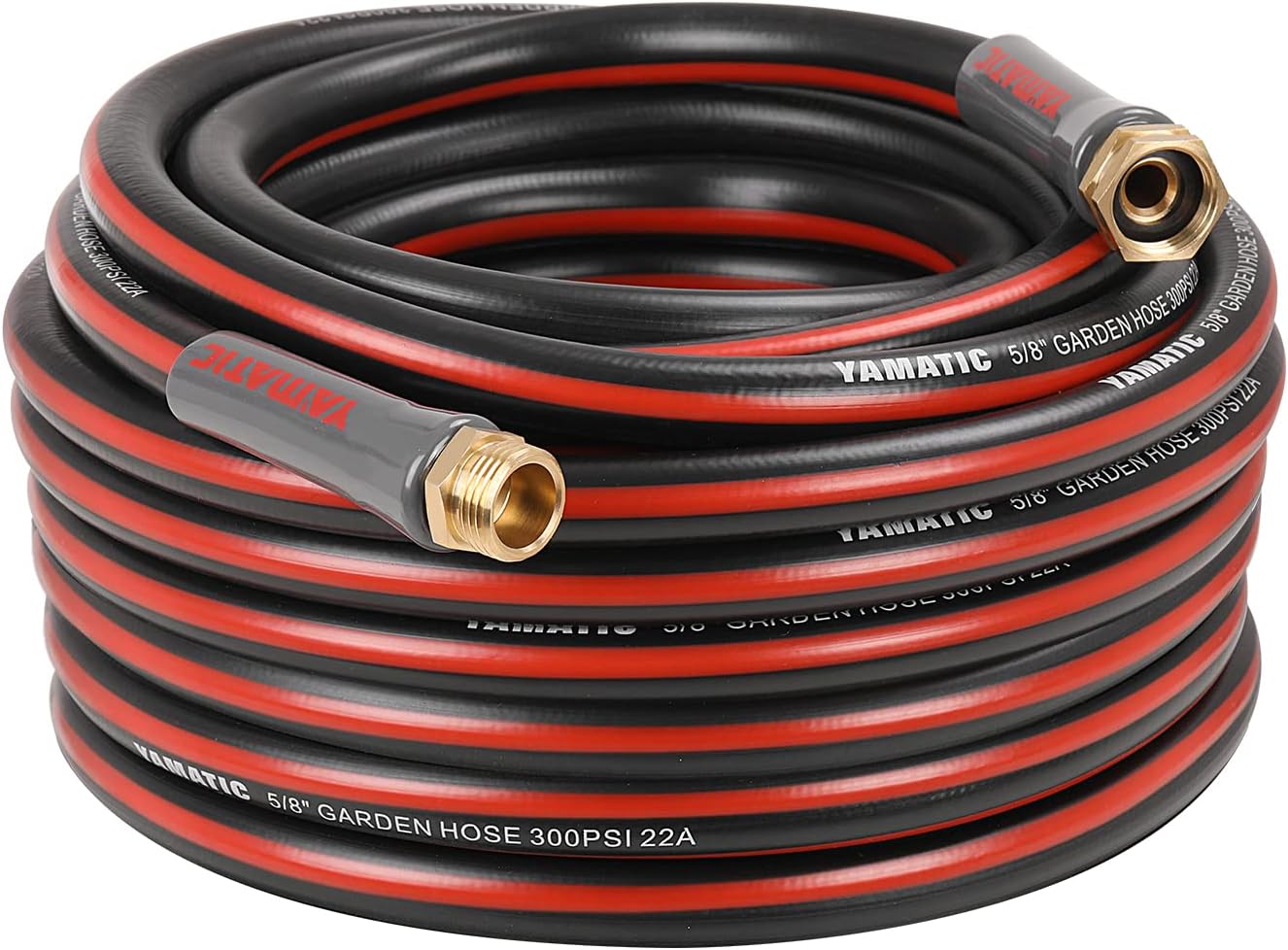 Ultra Durable Garden Hose 5/8 in Outdoor Hose with Solid Brass Connector 300 PSI