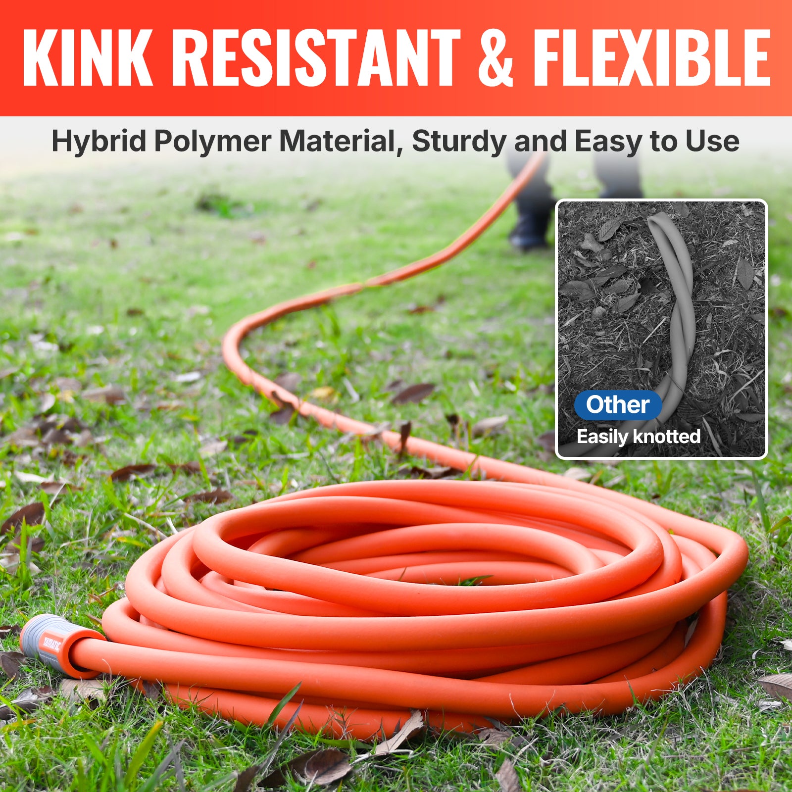 Easy-grip 5/8'' Garden Hose with Quick Connect