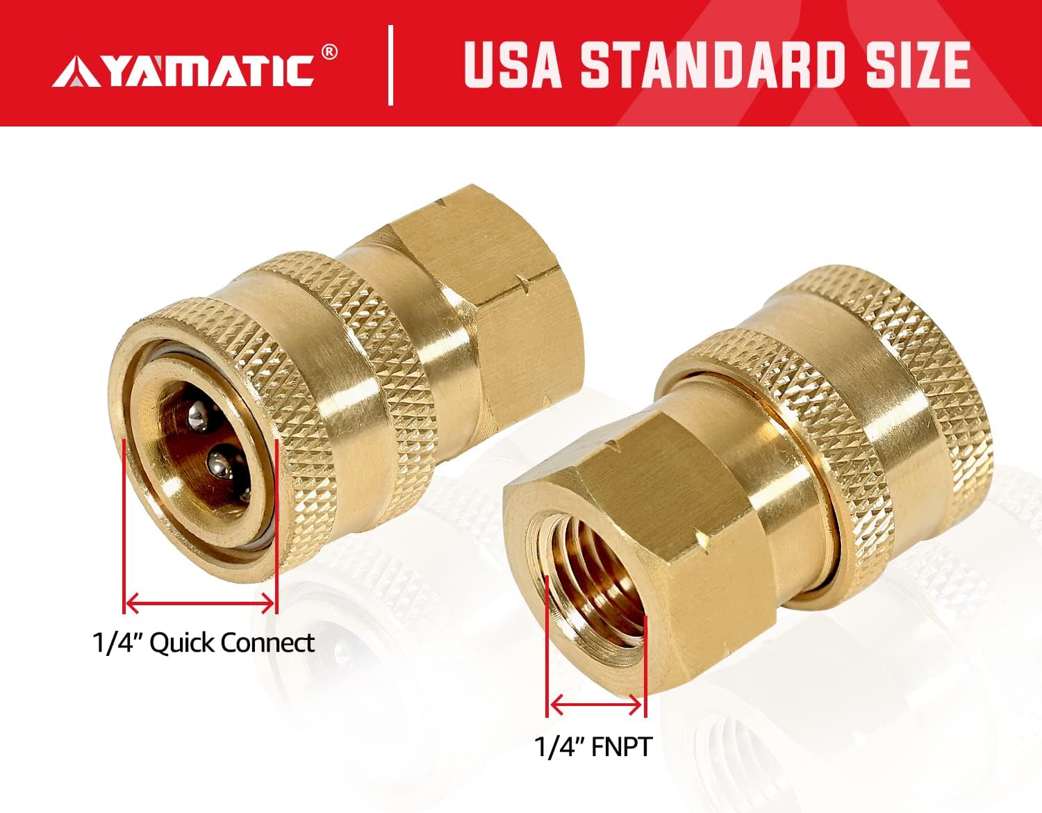 1/4'' Socket to 1/4'' Female NPT 5000 PSI