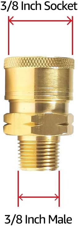 3/8'' Socket to 3/8'' Male NPT 5000 PSI