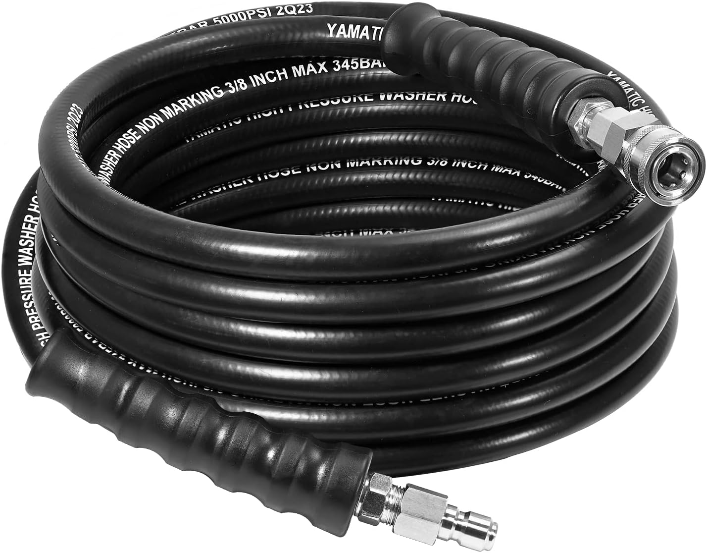 (WS) 3/8" Industrial Grade Rubber Pressure Washer Hose 5000 PSI