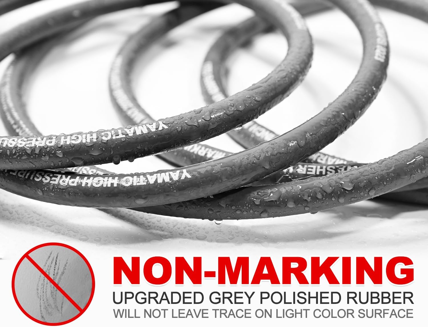 3/8" Non Marking Rubber Pressure Washer Hose 4200 PSI