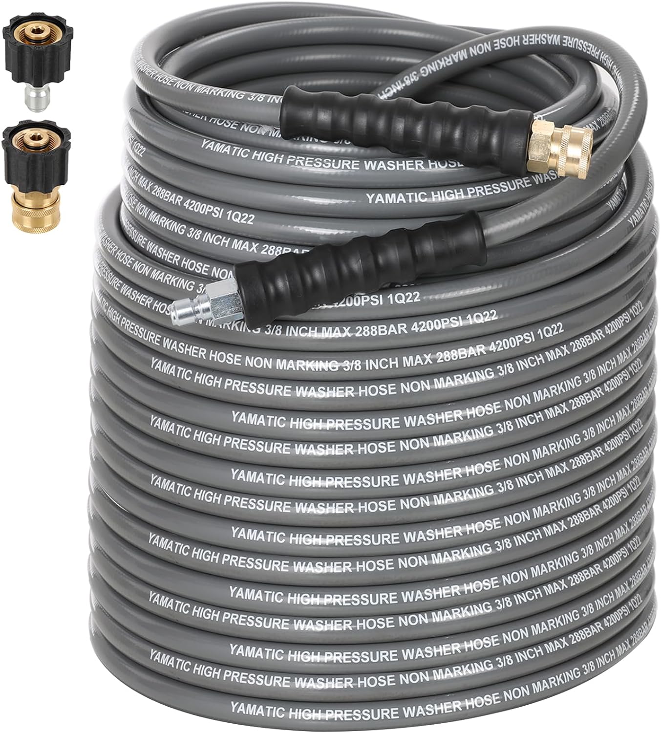 3/8" Non Marking Rubber Pressure Washer Hose 4200 PSI