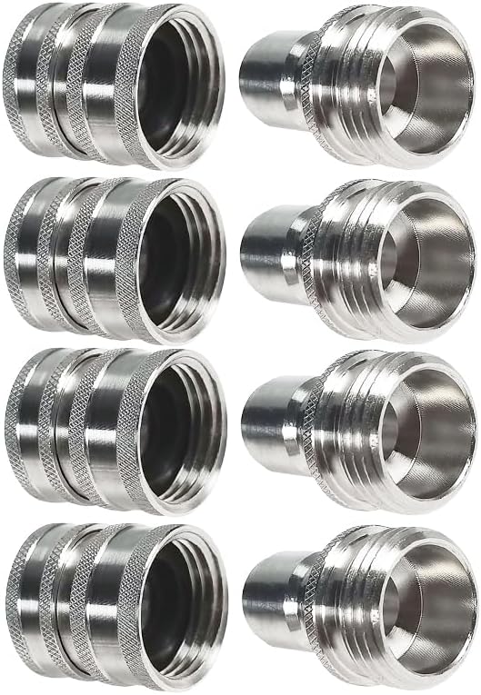 3/4" Thread Garden Hose Quick Connect Fittings Stainless Steel