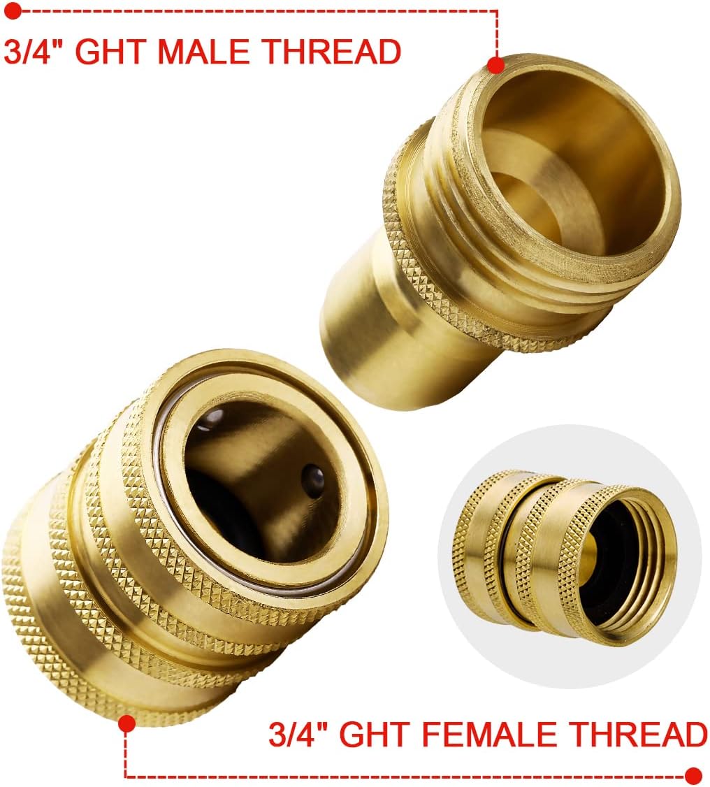 3/4" Thread Garden Hose Quick Connect Fittings