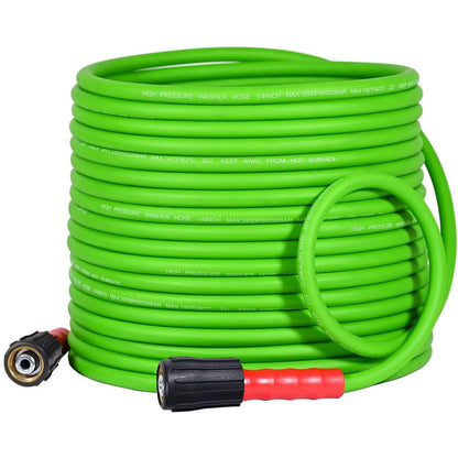 Super Flexible Pressure Washer Hose M22 Brass Fitting 3200 PSI Green