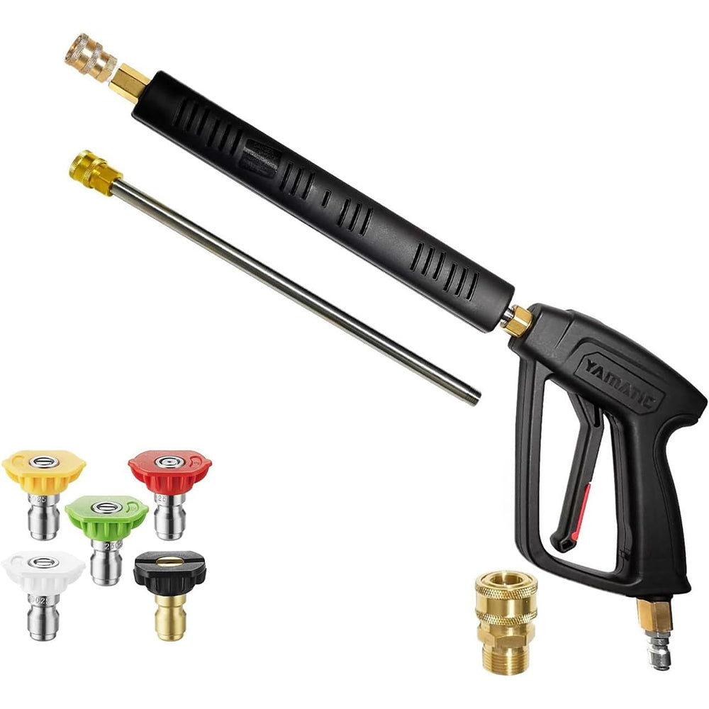 (WS) Pressure Washer Gun with Wand 3/8" Swivel Inlet 4000 PSI