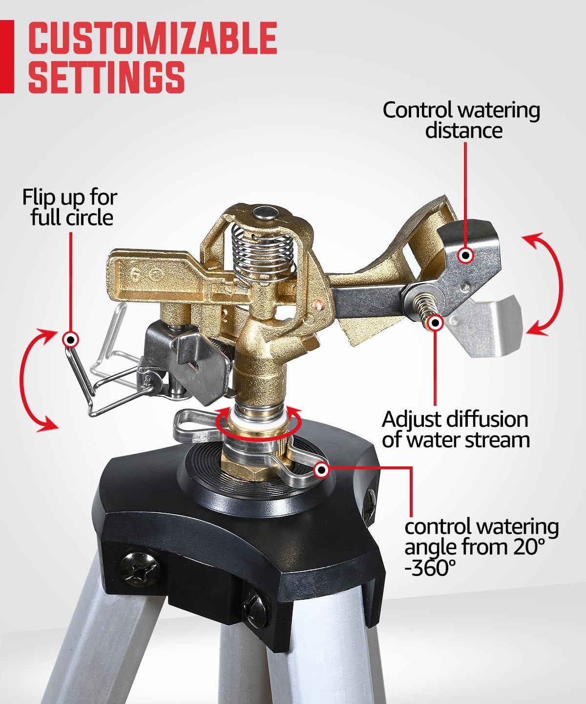 Impact Sprinkler (48in/Brass Head)