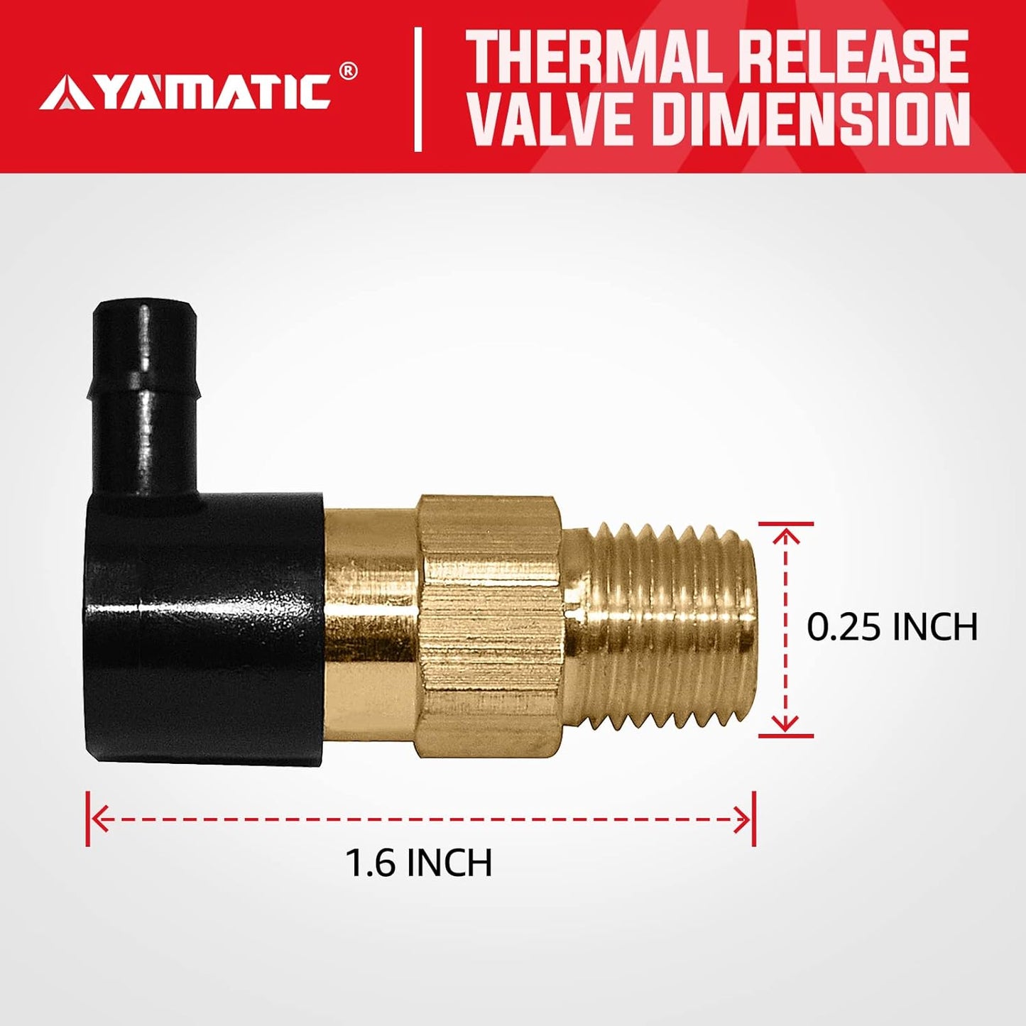 Thermal Release Valve for Pressure Washer Pumps Replacement Fit All Axial Cam Pumps, 1/4 Inch NPT, Solid Brass, 2-Pack