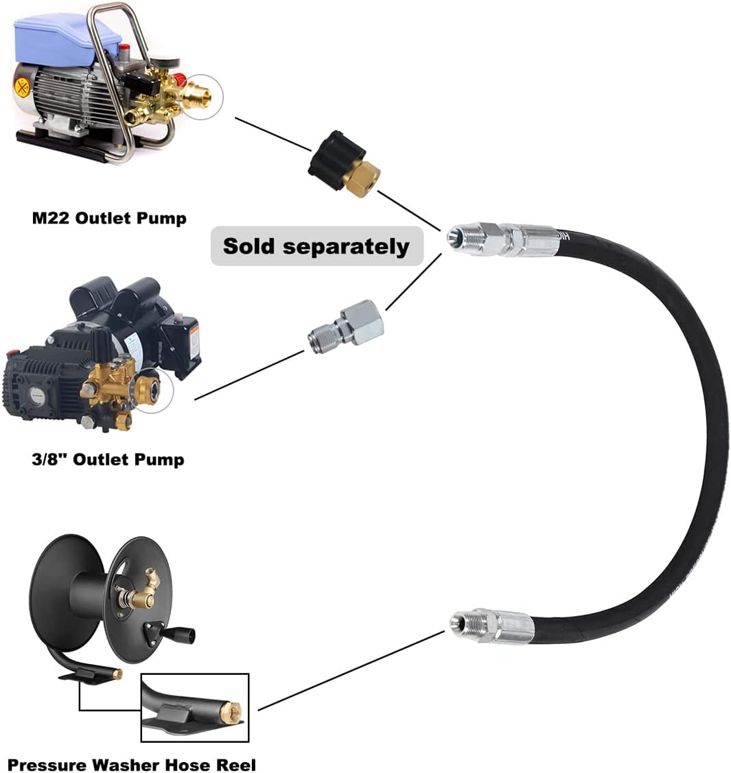 3/8" Pressure Washer Whip Hose 4000 PSI