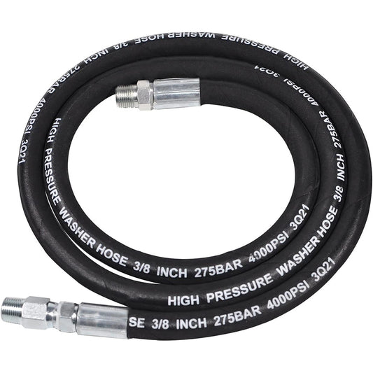3/8" Pressure Washer Whip Hose with Swivel Steel Connector for Hose Reel and Power Washer 4000 PSI