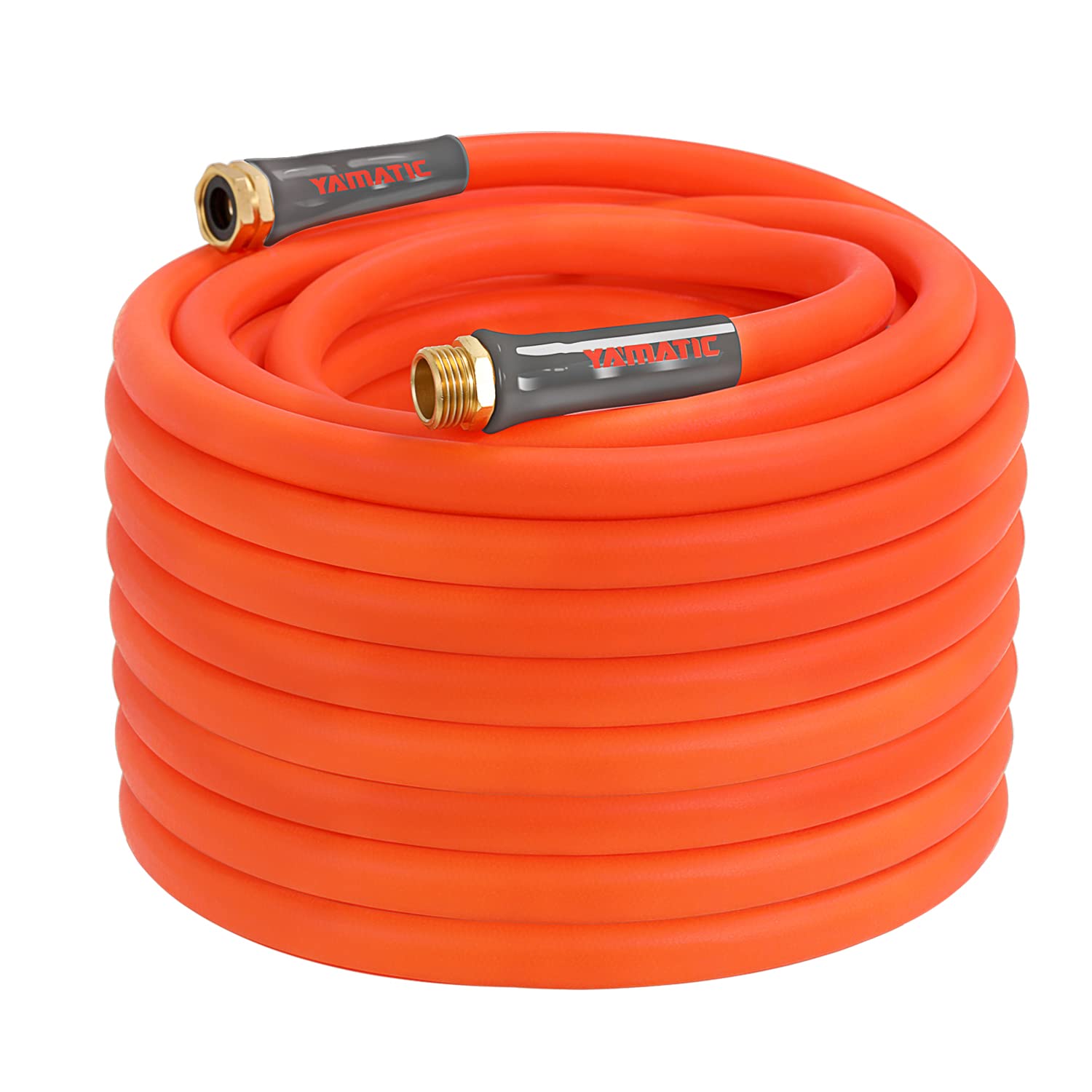 YAMATIC Heavy Duty Garden Hose 5/8 in x 75 ft, Super Flexible Water Hose, All-weather, Lightweight, Burst 600 PSI GHSE 5P75AH-WFS-A